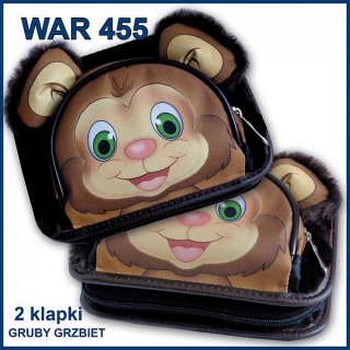 PIÓRNIK WAR 455 2-KLAPY GRUBY GRZBIET FUTERKO, Piórniki, Artykuły szkolne