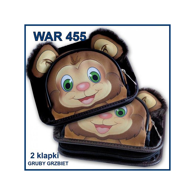 PIÓRNIK WAR 455 2-KLAPY GRUBY GRZBIET FUTERKO, Piórniki, Artykuły szkolne