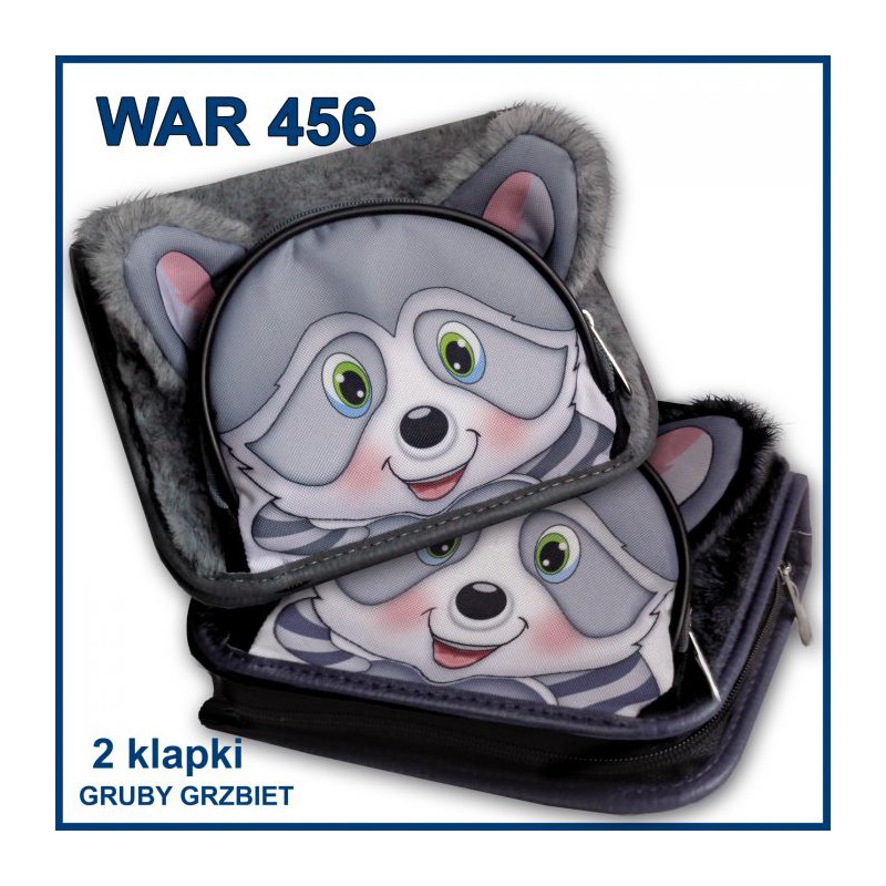 PIÓRNIK WAR 456 2-KLAPY GRUBY GRZBIET FUTERKO, Piórniki, Artykuły szkolne