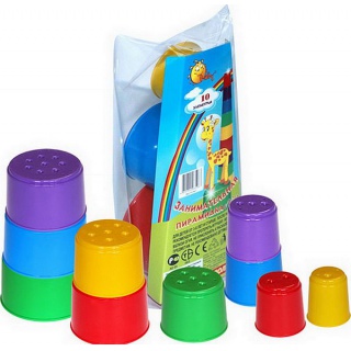 PIRAMIDKA Nr2 10-ELEM. (W WORECZKU), Zabawki