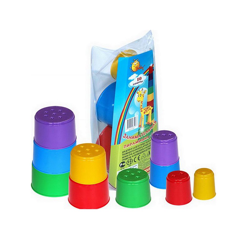 PIRAMIDKA Nr2 10-ELEM. (W WORECZKU), Zabawki