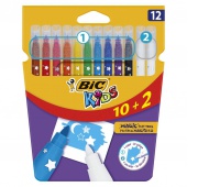BIC Kids Magic Felt Pens Flamastry 12 kolorów, Flamastry, Artykuły szkolne