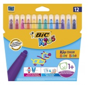 BIC Kids Kid Couleur Baby Flamastry 12 kolorów, Flamastry, Artykuły szkolne