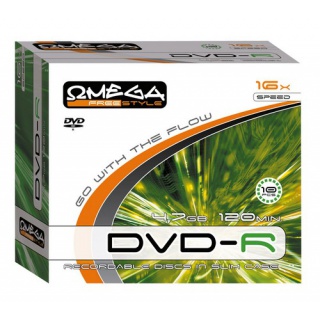 PŁYTY DVD-R OMEGA 4,7 GB 16X SLIM CASE 10 SZT., Nośniki danych, Akcesoria komputerowe