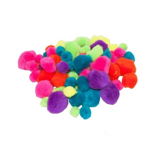 POMPONY NEONOWE POM03, Produkty kreatywne, Artykuły dekoracyjne