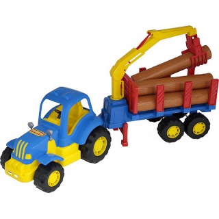 SIŁACZ TRAKTOR Z NACZEPĄ DO PRZEWOZU DŁUŻYCY, Zabawki