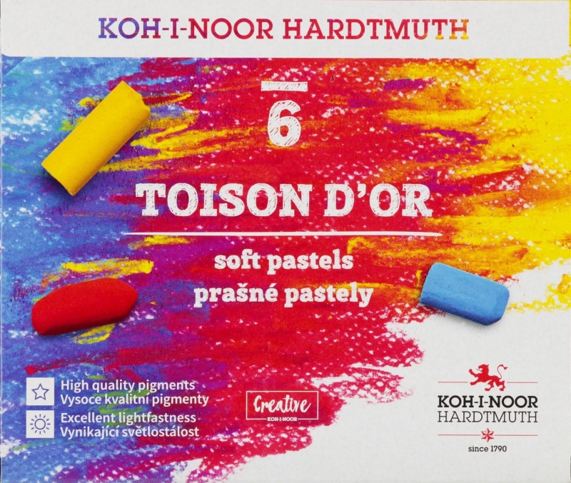 SUCHE PASTELE 6 KOLOR&Oacute;W 8511, Plastyka, Artykuły szkolne