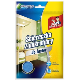 ŚCIERECZKA Z MIKROFIBRY DO LUSTER JN, Akcesoria do sprzątania, Artykuły higieniczne i dozowniki