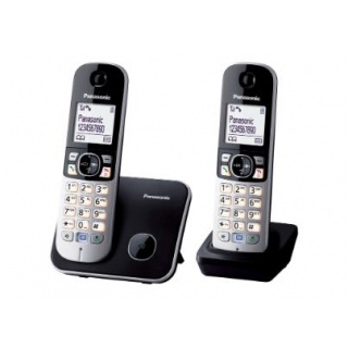 TELEFON PANASONIC TG6812 CZARNY, Telefony, Urządzenia i maszyny biurowe