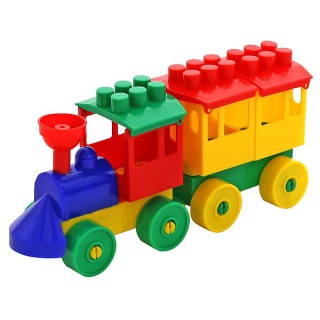 ZESTAW LOKOMOTYWA Z 1 WAGONEM, Zabawki