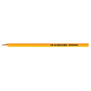 Ołówek drewniany DONAU, HB, lakierowany, żółty, Ołówki, Artykuły do pisania i korygowania
