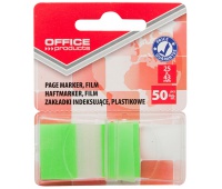Filing Index Tabs OFFICE PRODUCTS, PP, 25x43 mm, 50 tabs, blister, green