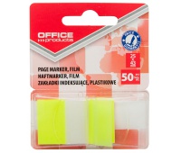Filing Index Tabs OFFICE PRODUCTS, PP, 25x43 mm, 50 tabs, blister, yellow