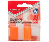 Filing Index Tabs OFFICE PRODUCTS, PP, 25x43 mm, 50 tabs, blister, orange
