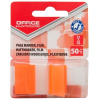 Filing Index Tabs OFFICE PRODUCTS, PP, 25x43 mm, 50 tabs, blister, orange