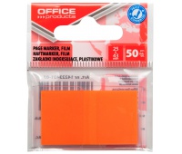 Filing Index Tabs OFFICE PRODUCTS, PP, 25x43 mm, 50 tabs, polybag, orange