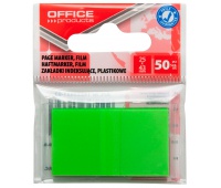 Filing Index Tabs OFFICE PRODUCTS, PP, 25x43 mm, 50 tabs, polybag, green