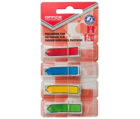 Filing Index Tabs OFFICE PRODUCTS, PP, 12x43 mm, 4x24 tabs, blister, assorted colors
