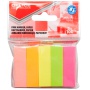 Filing Index Tabs OFFICE PRODUCTS, paper, 15x50 mm, 5x100 tabs, polybag, assorted colors