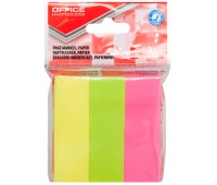 Filing Index Tabs OFFICE PRODUCTS, paper, 26x76 mm, 3x100 tabs, polybag, assorted colors