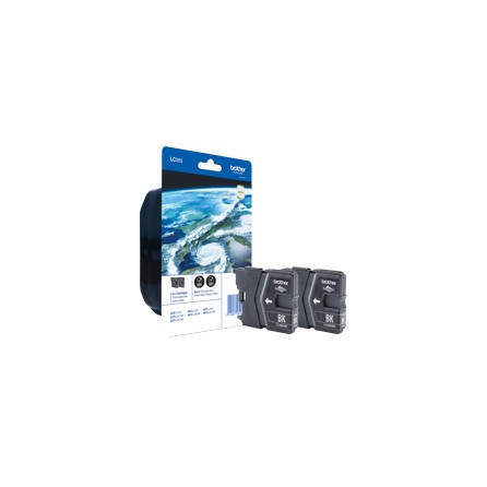 Tusz Brother do DCPJ125/315W/515W/220/265W/410/415W | 2x 300 str. | black, Tusze, Materiały eksploatacyjne