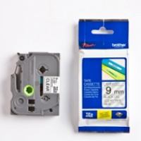 Taśma Brother laminowana 9mm x 8m czarny nadruk / przeźroczyste tło, Taśmy, Materiały eksploatacyjne