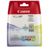Tusz Canon CLI521 do iP-3600/4600, MP-540/620/630/980 | 3 x 9 ml | CMY, Tusze, Materiały eksploatacyjne