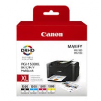 Zestaw czterech tuszy Canon PGI1500XL do MB-2050/2350 | CMYK, Tusze, Materiały eksploatacyjne