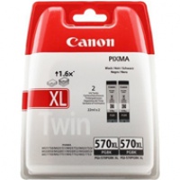 Zestaw dwóch tusz Canon PGI-570PGBK XLdo Pixma MG-5750/6850 | 2 x 22ml | black, Tusze, Materiały eksploatacyjne