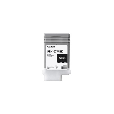 Tusz Canon PFI-107MBK do iPF670/680/685/770/780/785 | 130ml | matte black, Tusze, Materiały eksploatacyjne