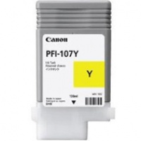 Tusz Canon PFI-107Y do iPF670/680/685/770/780/785 | 130ml | yellow, Tusze, Materiały eksploatacyjne