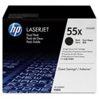 Zestaw dwóch tonerów HP 55XD do LaserJet P3015, M525 | 2 x 12 500 str. | black, Tonery, Materiały eksploatacyjne