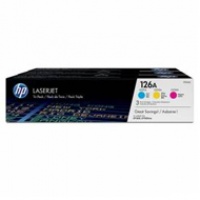 Zestaw trzech tonerów HP 126A do LJ Pro CP1025, M175/275 | 3 x 1000 str. | CMY, Tonery, Materiały eksploatacyjne