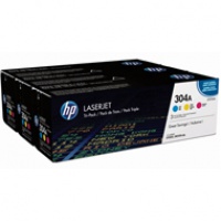Zestaw trzech tonerów HP 304A do LJ Pro CP2025 ,CM2320 | 3 x 2 800 str. | CMY, Tonery, Materiały eksploatacyjne