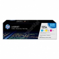 Zestaw trzech tonerów HP 125A do LJ CP1215 ,CM1312 | 3 x 1 400 str. | CMY, Tonery, Materiały eksploatacyjne