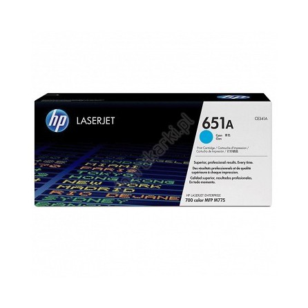 Toner HP 651A do HP LaserJet E 700 color M775 | 16 000 str. | cyan, Tonery, Materiały eksploatacyjne