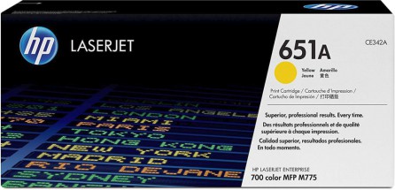 Toner HP 651A do HP LaserJet E 700 color M775 | 16 000 str. | yellow, Tonery, Materiały eksploatacyjne