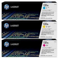Zestaw trzech tonerów HP 131A do LaserJet Pro M251/276 | 3 x 1 800 str. | CMY, Tonery, Materiały eksploatacyjne