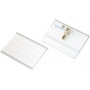 Name Badge Holder with clamp attachment and a safety pin side-opening soft clear