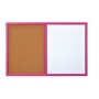 Dry-wipe&Cork Notice Board Combo 60x40cm glazed colourful frames