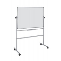 Dry-wipe&magnetic Notice Board, BI-OFFICE 120x90cm, rotable, mobile, lacquered, aluminium frame