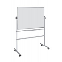 Dry-wipe&magnetic Notice Board 150x120cm rotable mobile lacquered aluminium frame