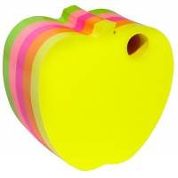 Self-adhesive Pad DONAU apple, cube, 1x400 sheets, neon