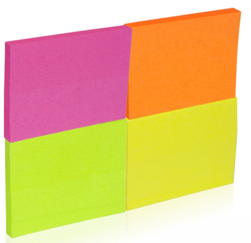 Self-adhesive Pad DONAU, notepad, 38x51mm, 4x50 sheets, neon