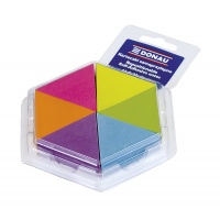 Self-adhesive Pad triangle notepad 43x50mm 6x150 sheets neon