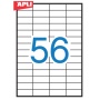 Universal Labels APLI 52. 5x21. 2mm, rectangle, white, 100 sheets