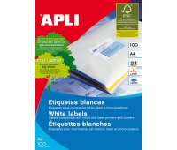 Etykiety uniwersalne APLI, 97x67,7mm, białe, Etykiety samoprzylepne, Papier i etykiety
