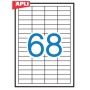 Etykiety uniwersalne APLI, 48,5x16,9mm, prostokątne, białe 100 ark., Etykiety samoprzylepne, Papier i etykiety