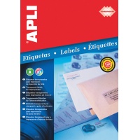 Etykiety poliestrowe APLI, 70x37mm, prostokątne, transparentne 10 ark., Etykiety samoprzylepne, Papier i etykiety