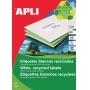 Etykiety ekologiczne APLI, 70x37mm, prostokątne, białe, Etykiety samoprzylepne, Papier i etykiety